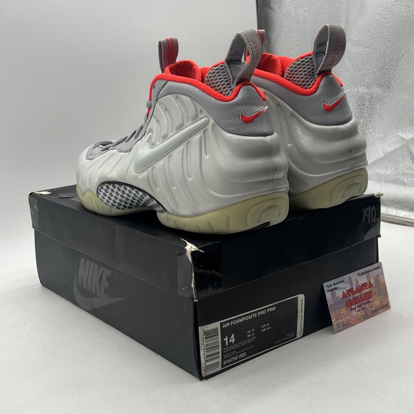 Size 14 - Nike Air Foamposite Pro Premium Pure Platinum (616750-003)