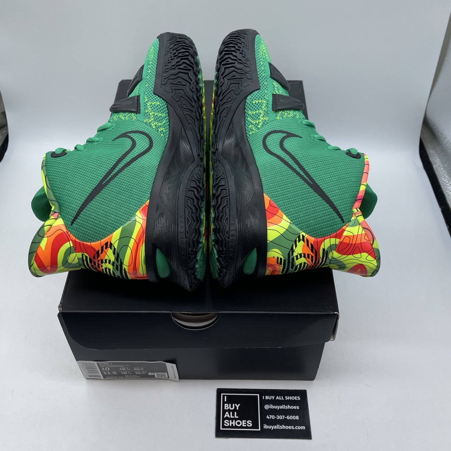 Size 10 - Nike Kyrie 7 Ky-D Weatherman Green Black Suede Leather (CQ9326-300)