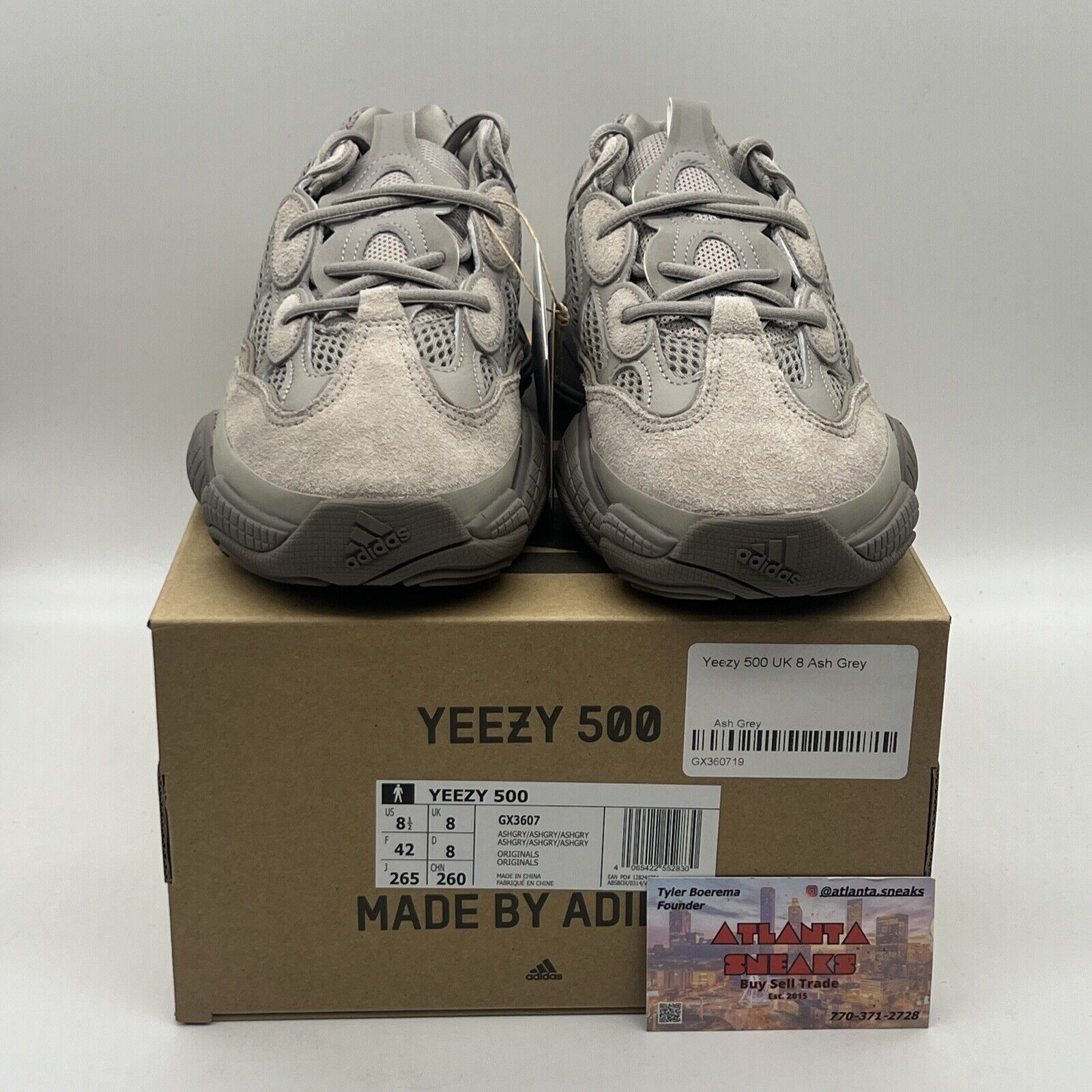 Size 8.5 - adidas Yeezy 500 Ash Grey Brand New Og All DS Sneakers Leather