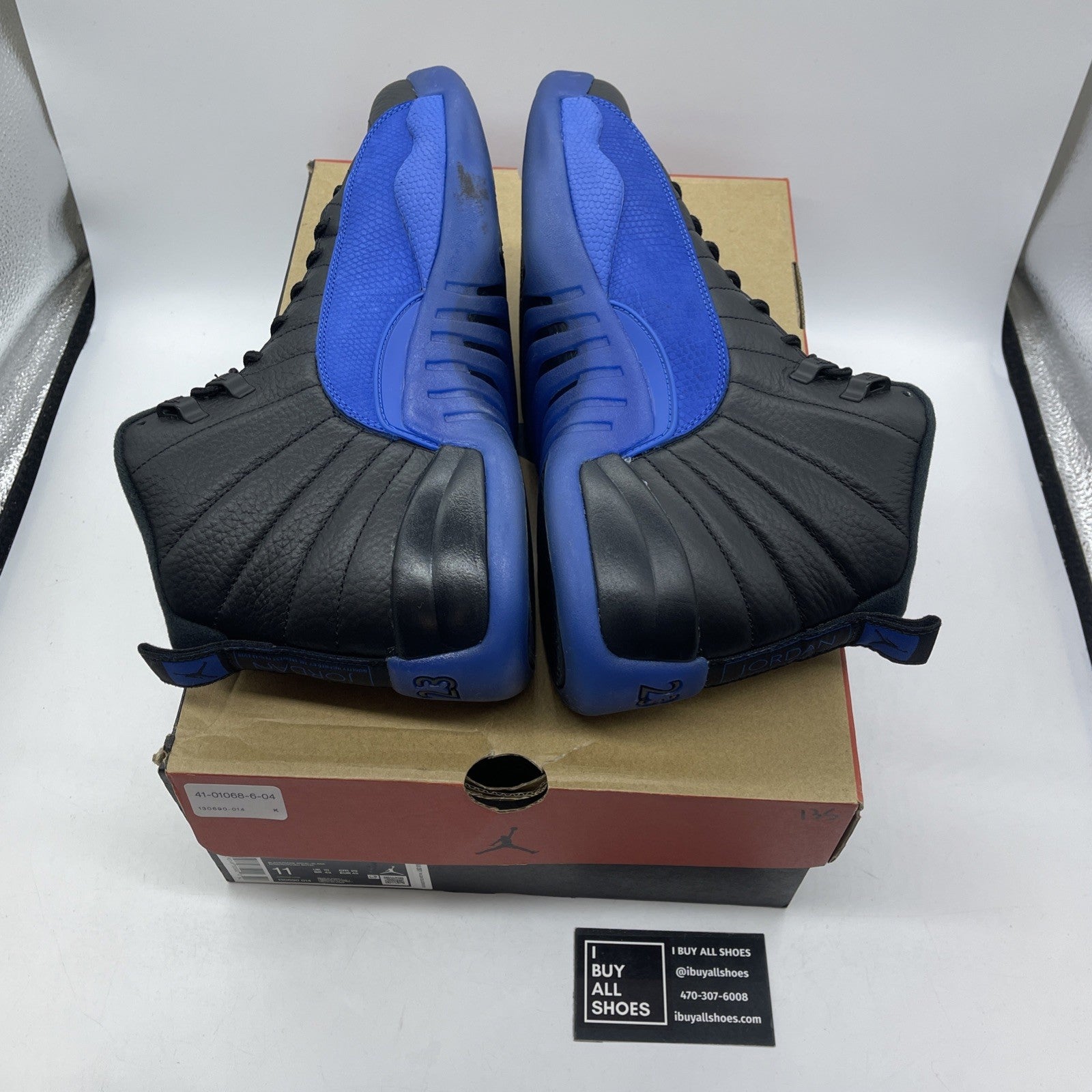 Size 11 - Air Jordan 12 Retro 2009 Nubuck Blue Black Suede Leather (130690-014)