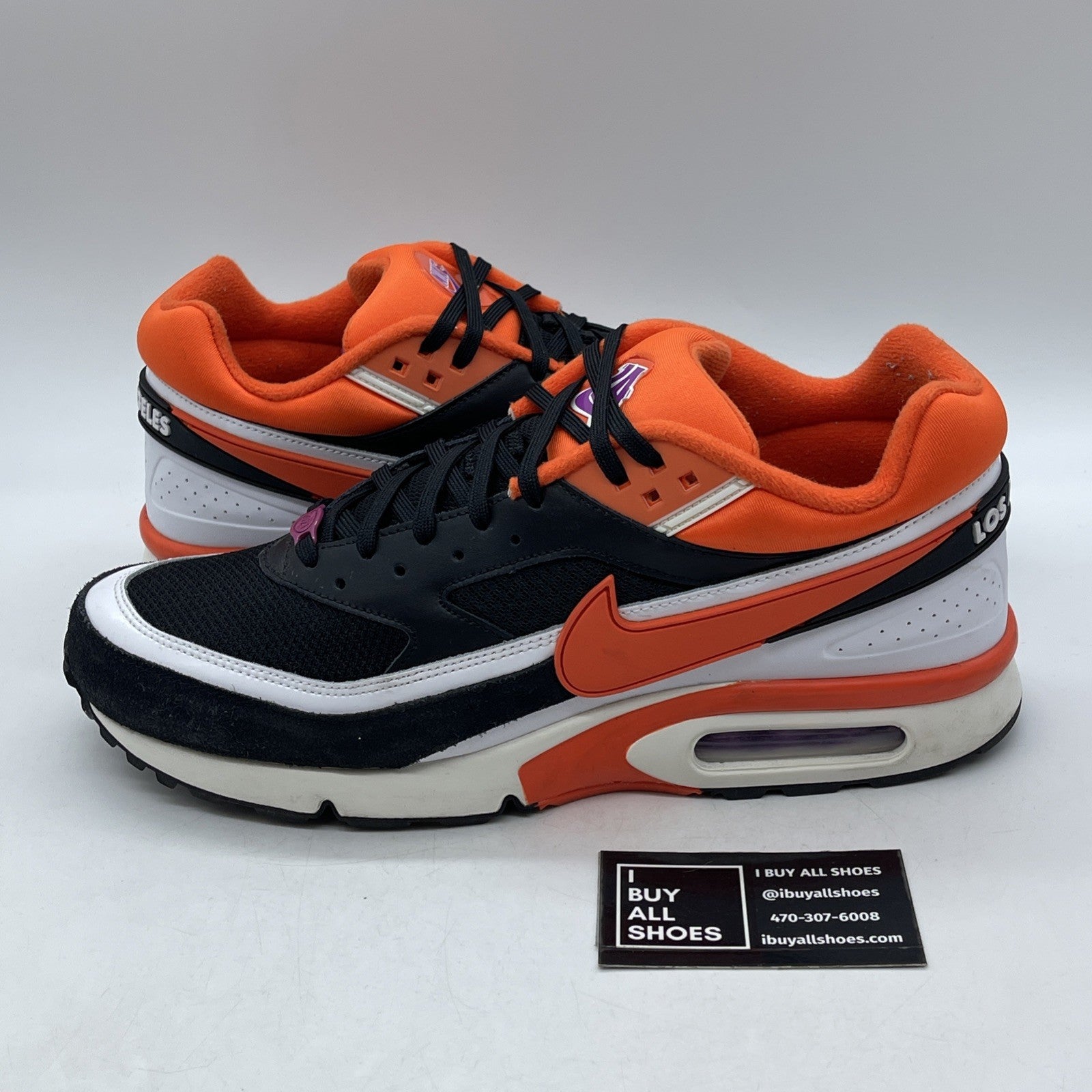 Size 11.5 - Nike Air Max BW Los Angeles Black Orange Suede Leather (DM6444-001)