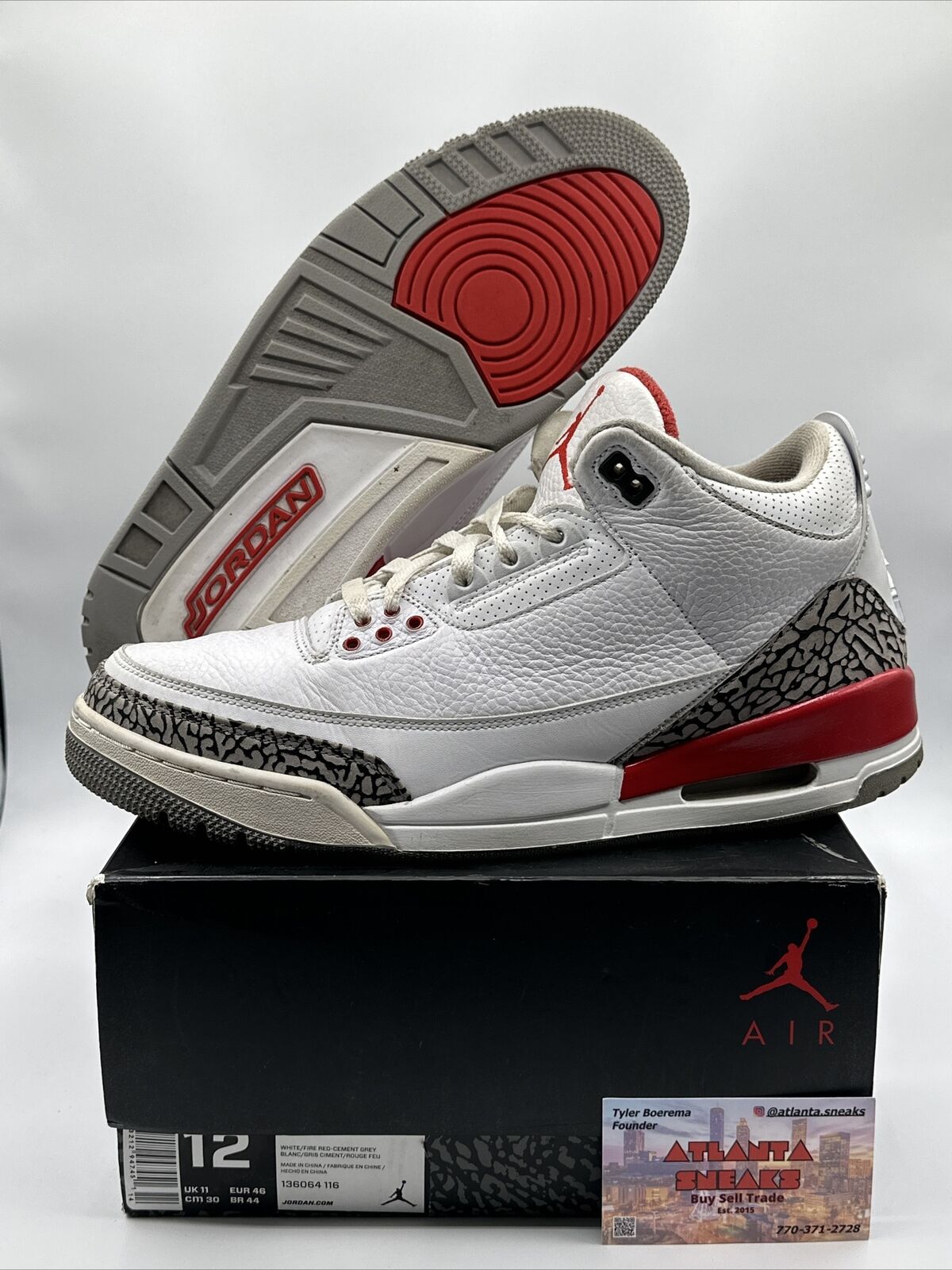 Size 12 - Jordan 3 Retro Hall of Fame 2018