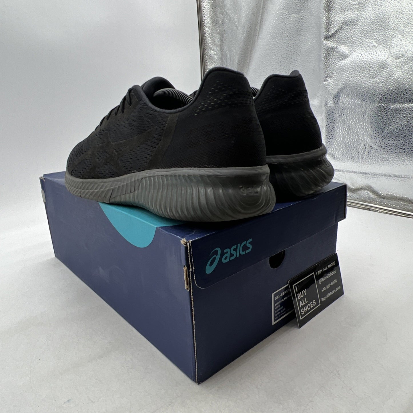 Size 11.5 - ASICS Gel-Quantum 90 Black Running Shoes Lightweight (T838N-9090)