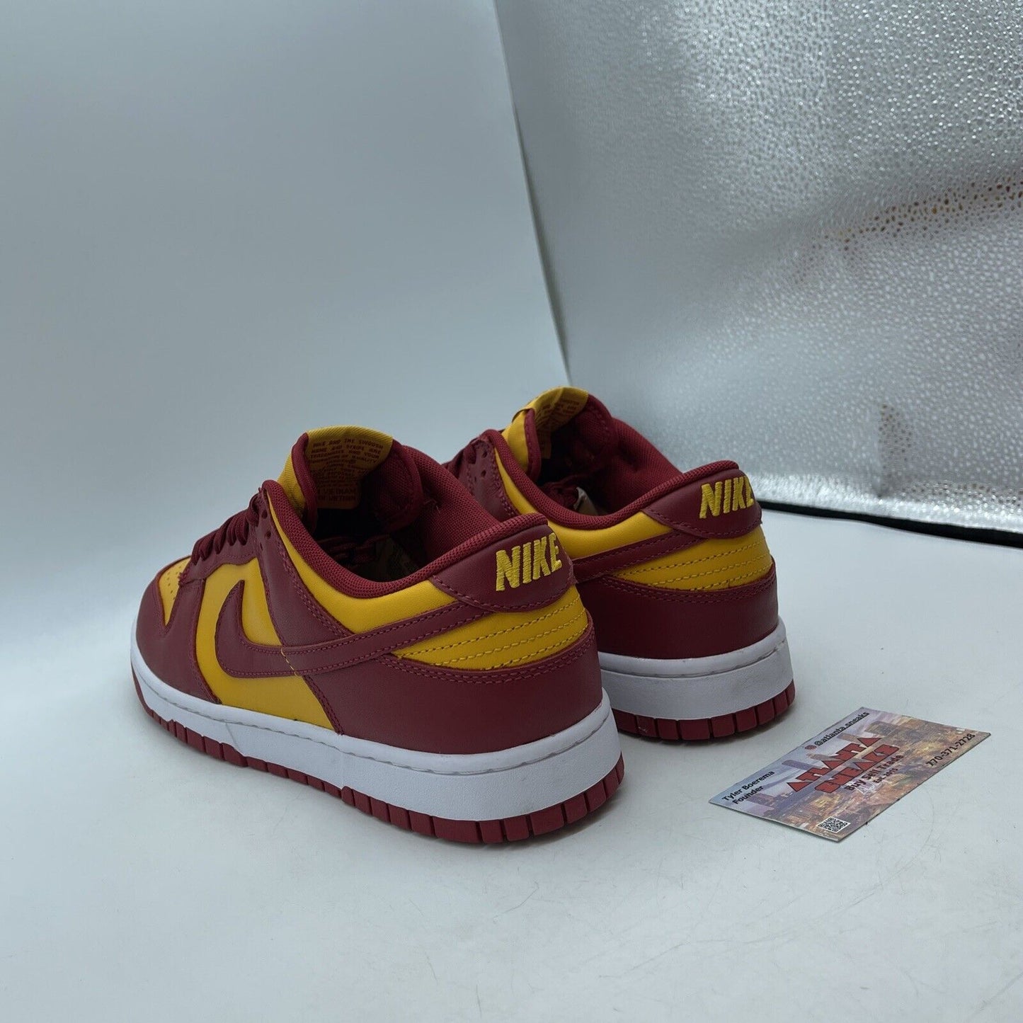 Size 9.5 - Nike Dunk Low USC - DD1391-701 Red Yellow White Leather (DD1391-701)