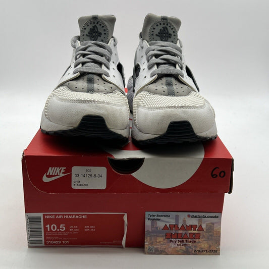 Size 10.5 - Nike Air Huarache White Black Grey (318429-101)
