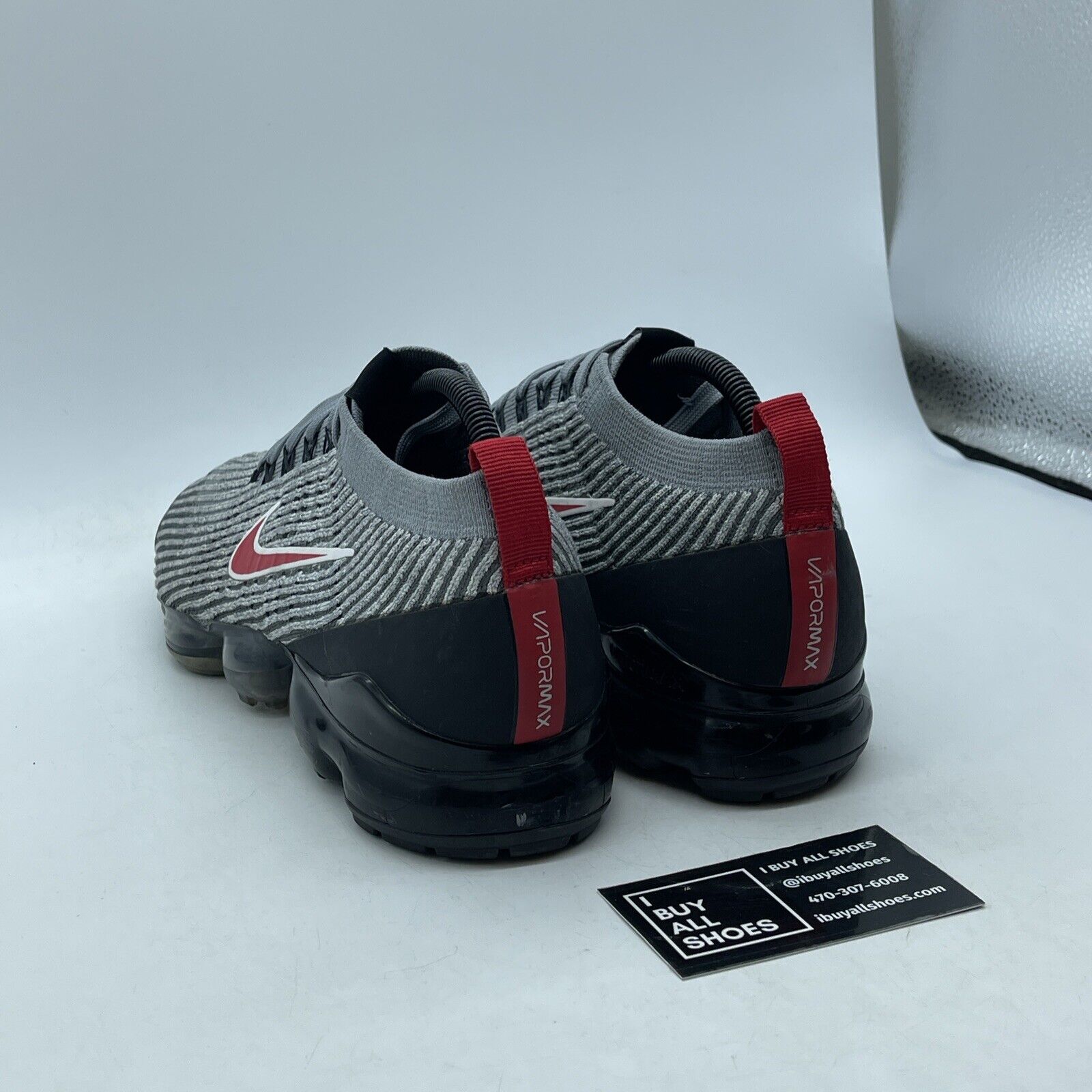 Size 10 - Nike Air VaporMax 3.0 Particle Grey Red White Suede (AJ6900-012)