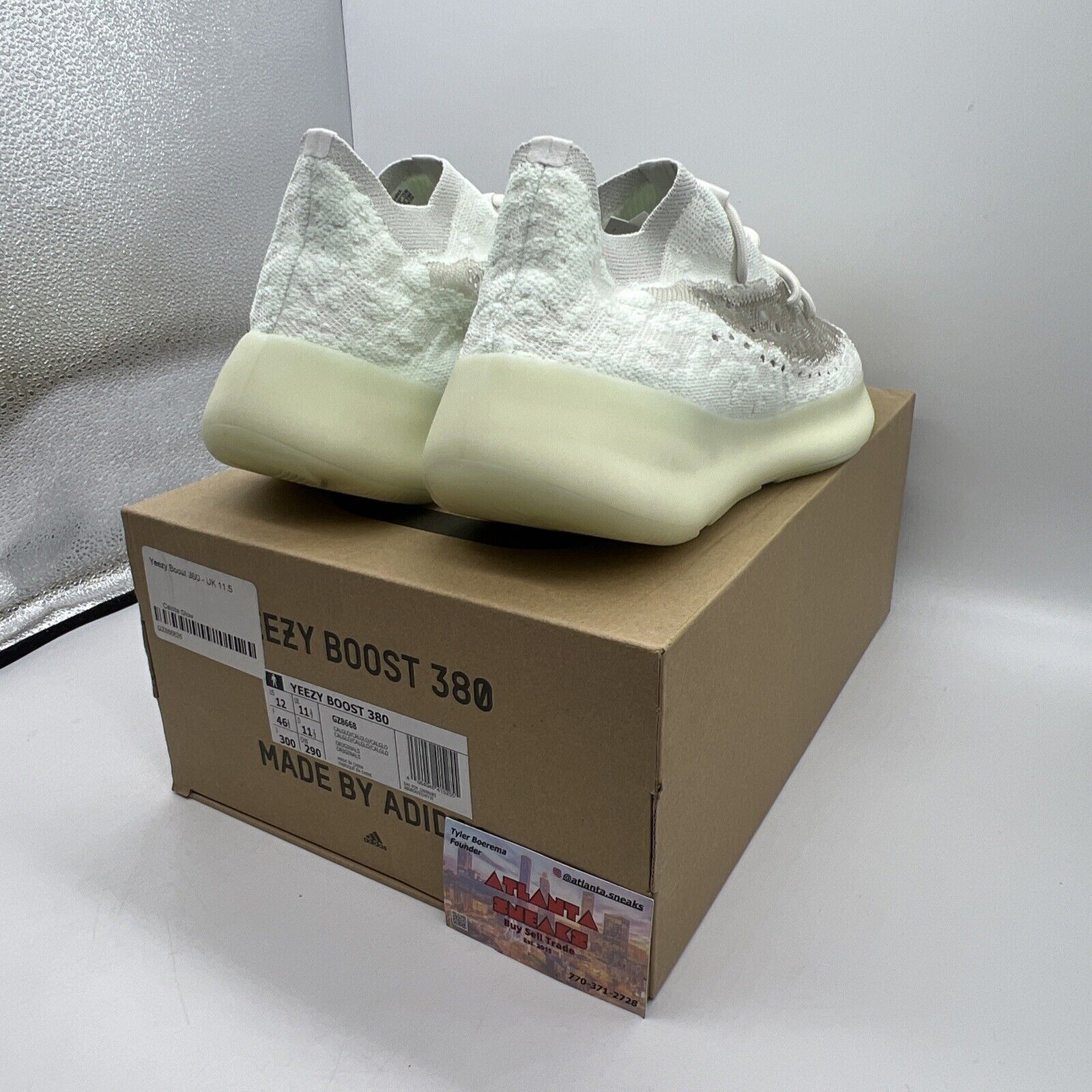 Size 12 - adidas Yeezy Boost 380 Calcite Glow Brand New Og All