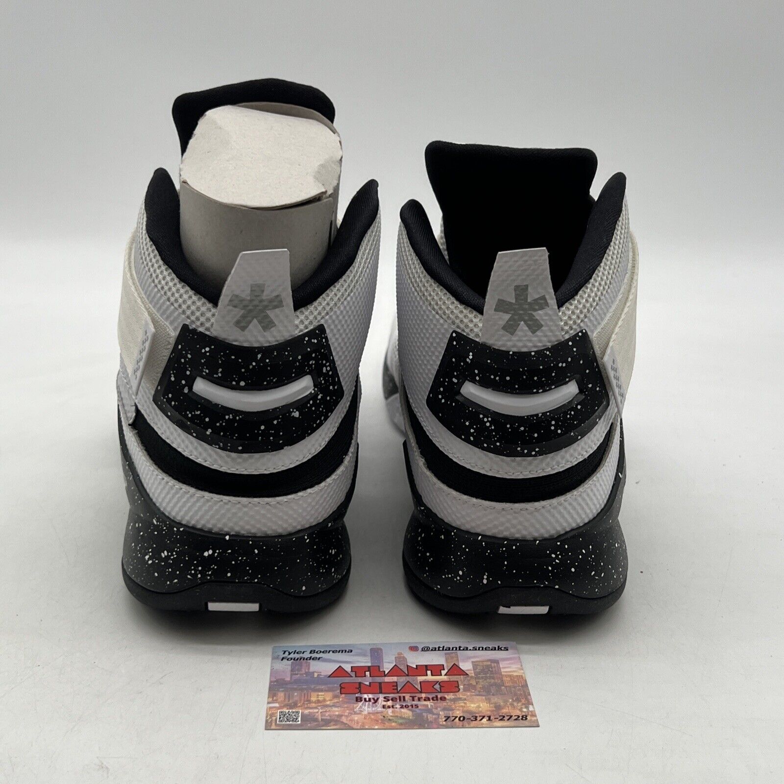 Size 14 - Nike LeBron Soldier 9 TB Team Oreo White Black (846246-110)