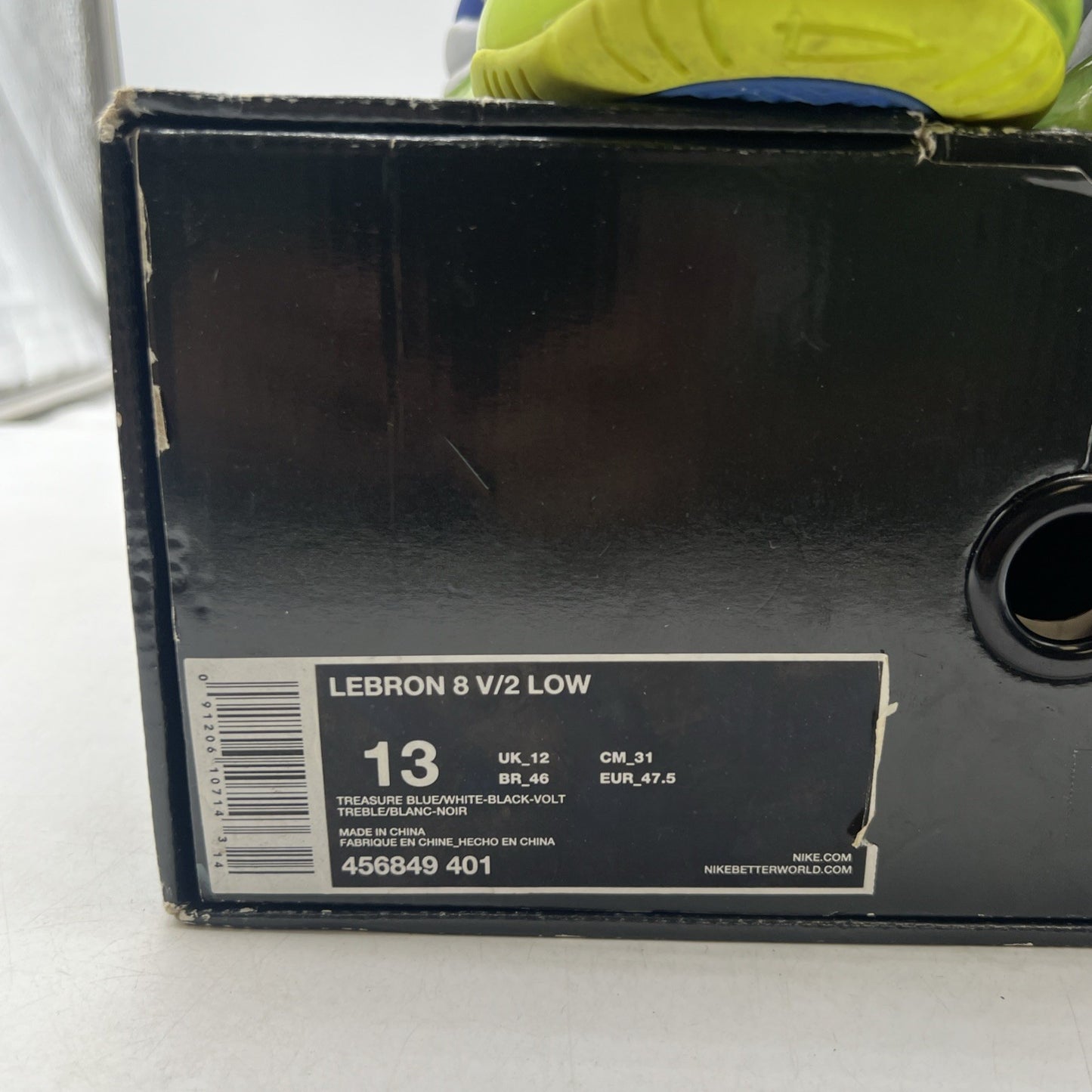 Size 13 - Nike LeBron 8 V/2 2011 Low Sprite (456849-401)