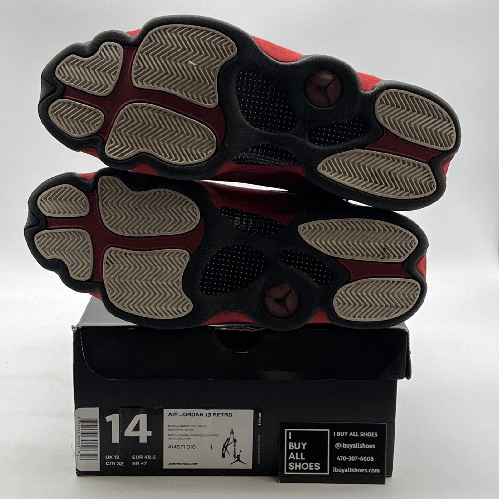 Size 14 - Air Jordan 13 Retro 2013 Bred (414571-010)