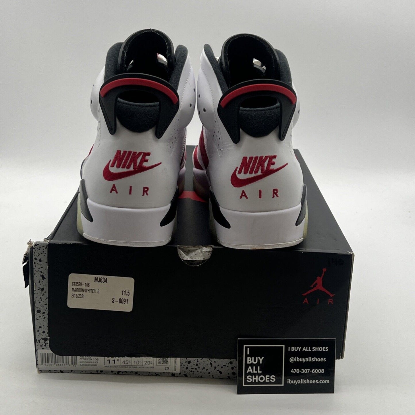Size 11.5 - Air Jordan 6 Retro OG Mid Carmine (CT8529-106)