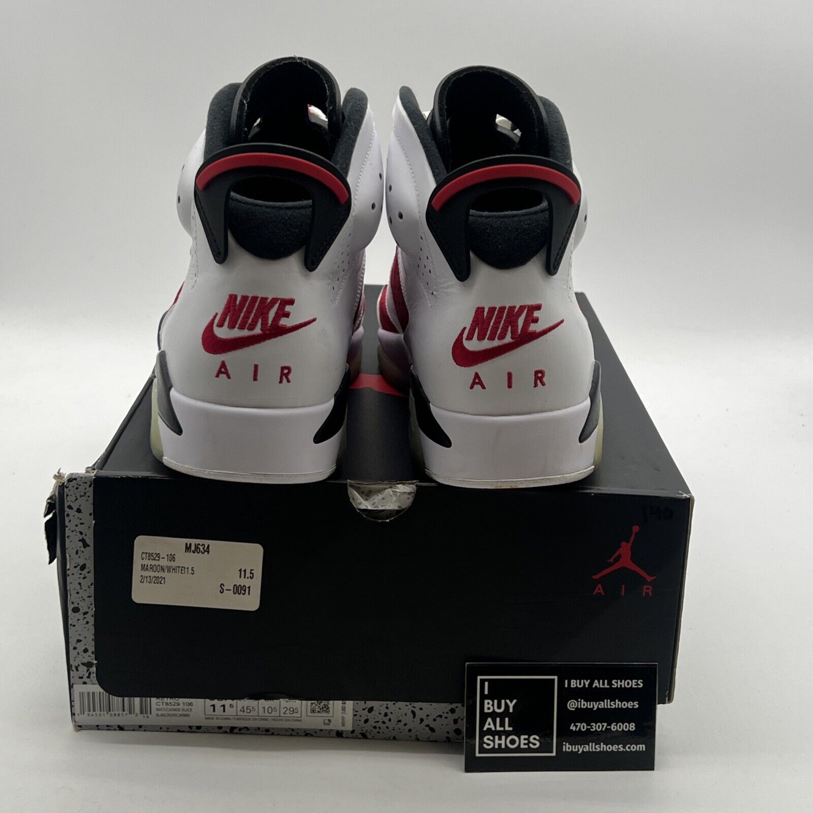 Size 11.5 - Air Jordan 6 Retro OG Mid Carmine (CT8529-106)