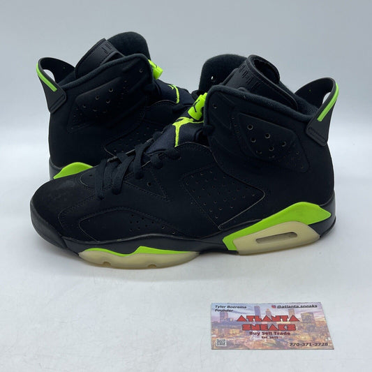 Size 10 - Jordan 6 Retro Electric Green 2021 Black Suede (CT8529-003)