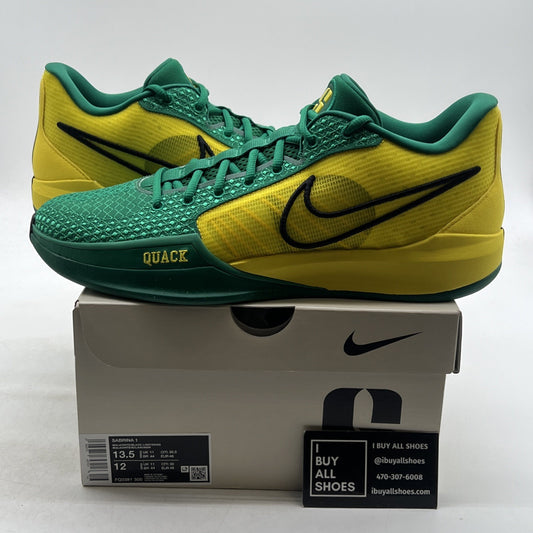 Size 13.5 - Nike Sabrina 1 Oregon Ducks W (FQ3381-300)