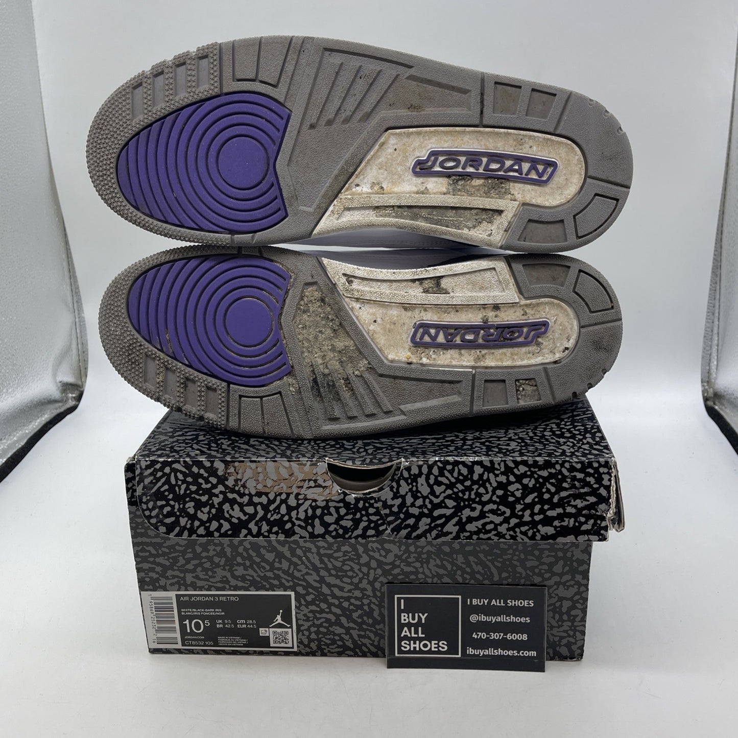 Size 10.5 - Air Jordan 3 Retro Mid Dark Iris (CT8532-105)