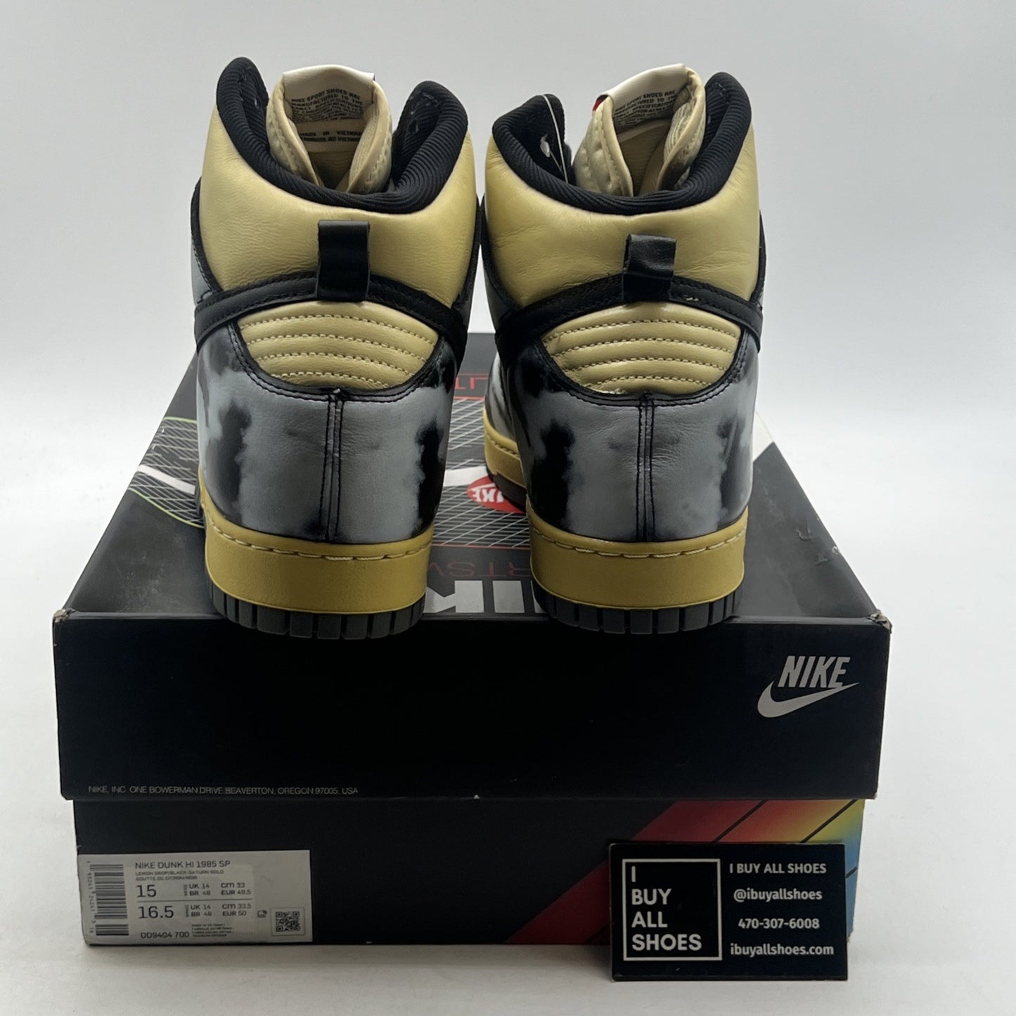Size 15 - Nike Dunk 1985 High Black Acid Wash (DD9404-700)