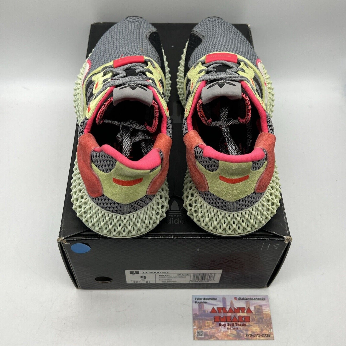 Size 9 - adidas ZX 4000 Futurecraft 4D Grey Yellow (BD7927)