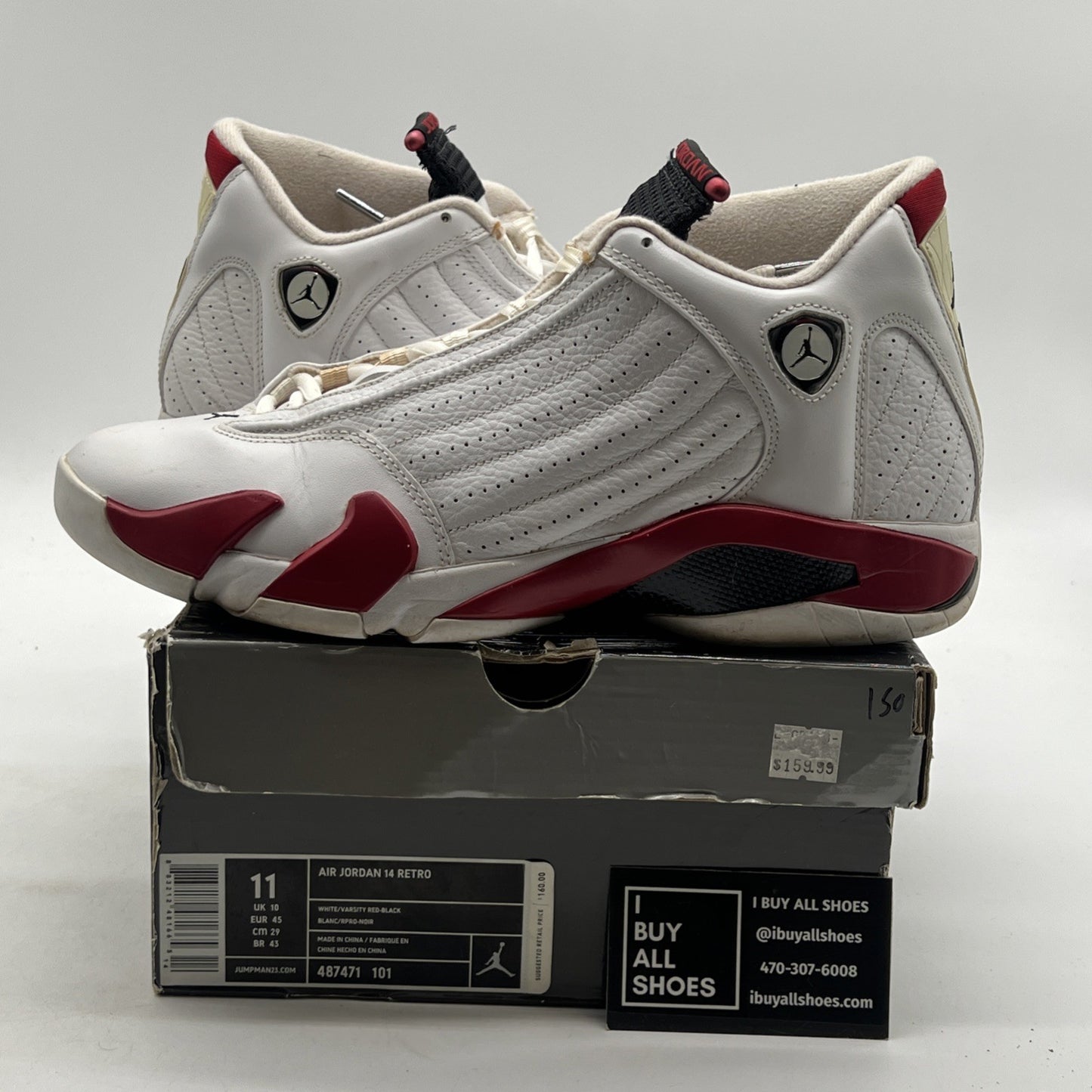Size 11 - Air Jordan 14 Retro 2012 Candy Cane (487471-101)