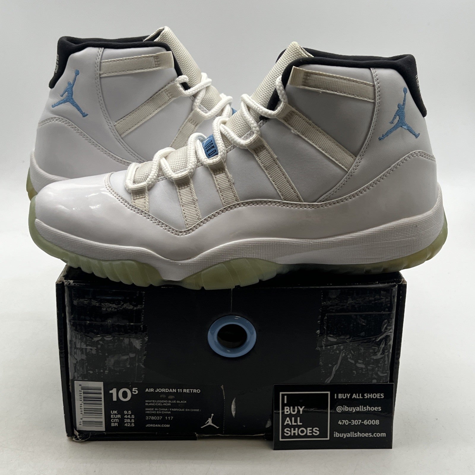 Size 10.5 - Air Jordan 11 Retro High Legend Blue (378037-117)