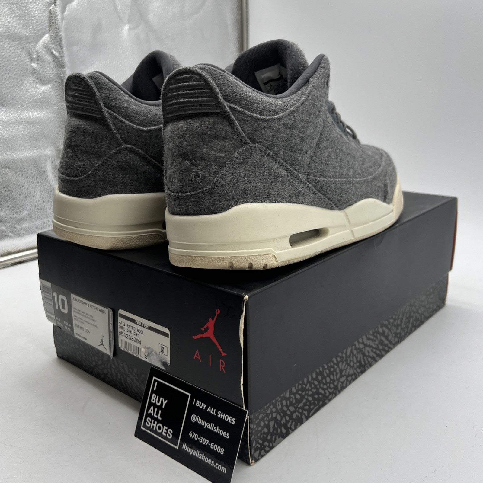 Size 10 - Air Jordan 3 Retro Wool (854263-004)