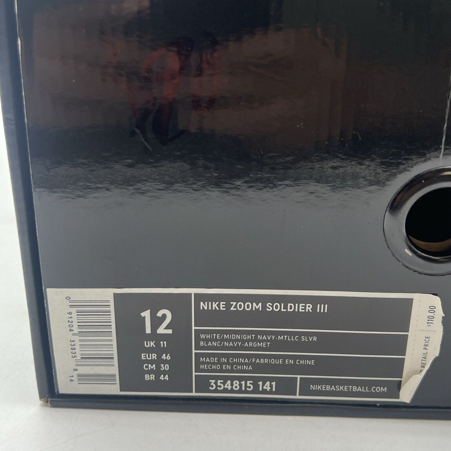 Size 12 - Nike LeBron Zoom Soldier 3 White Midnight Navy (354815-141)