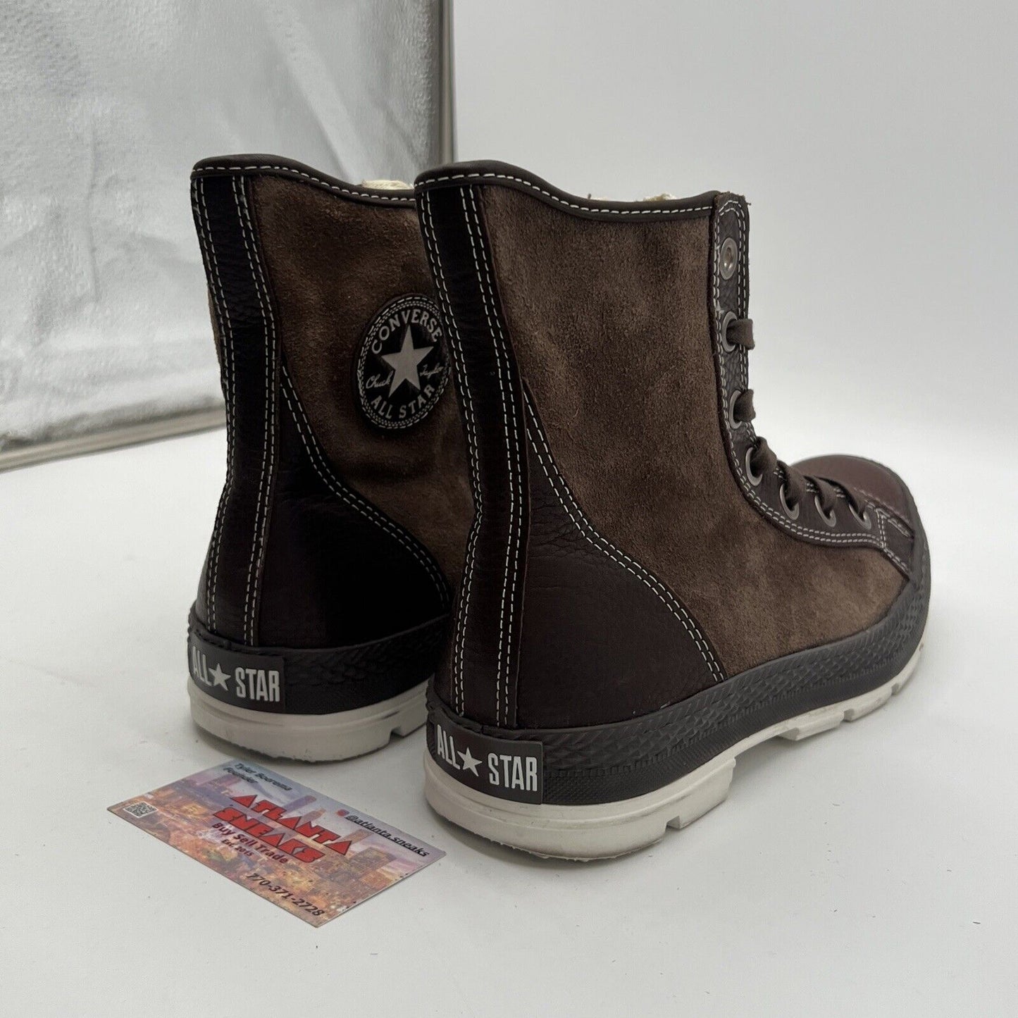 Size 8.5 - CONVERSE CHUCK TAYLOR HI TOP OUTSIDER BOOTS Brown