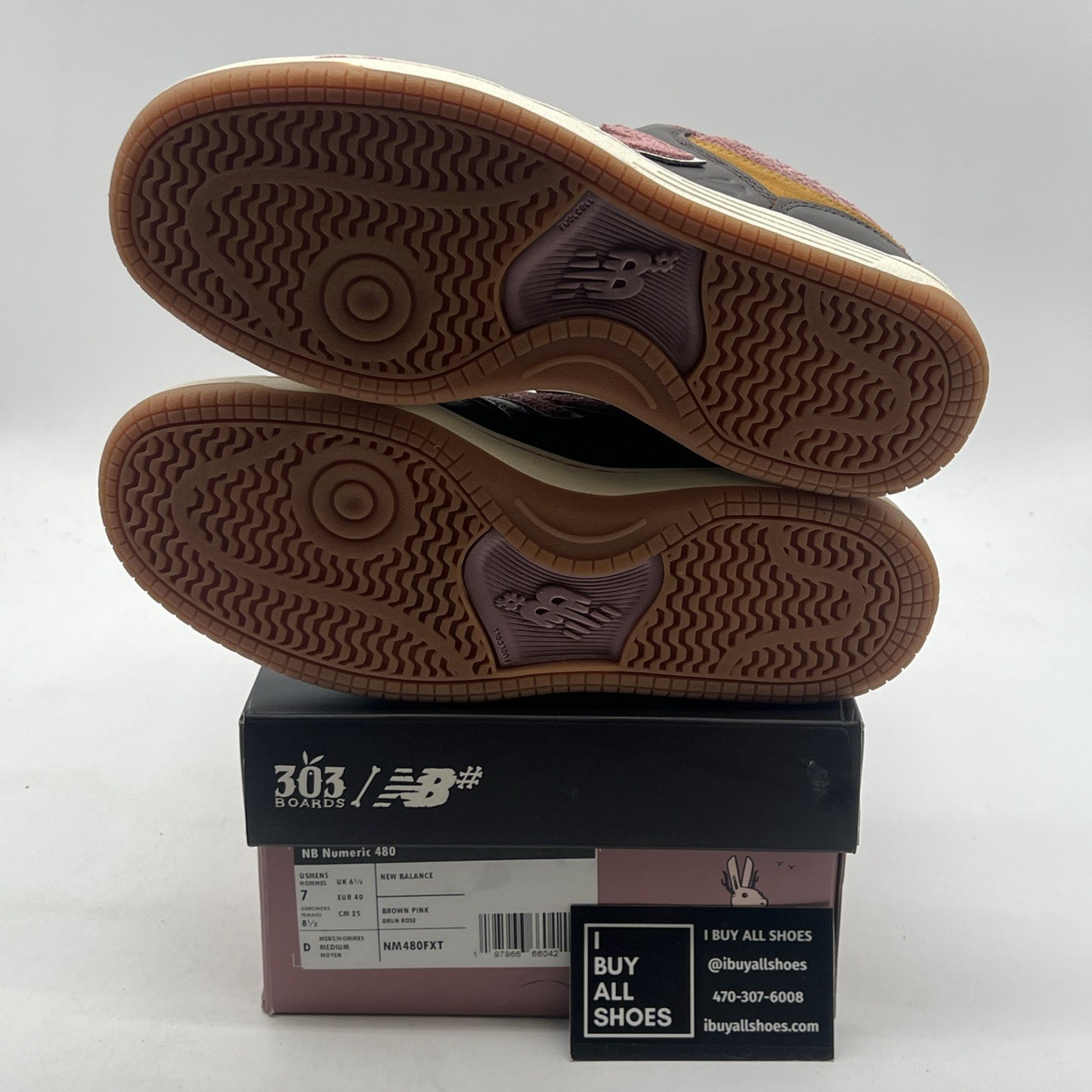 Size 7 - New Balance 303 Boards x Jeremy Fish x Numeric 480 Silly Pink Bunnies
