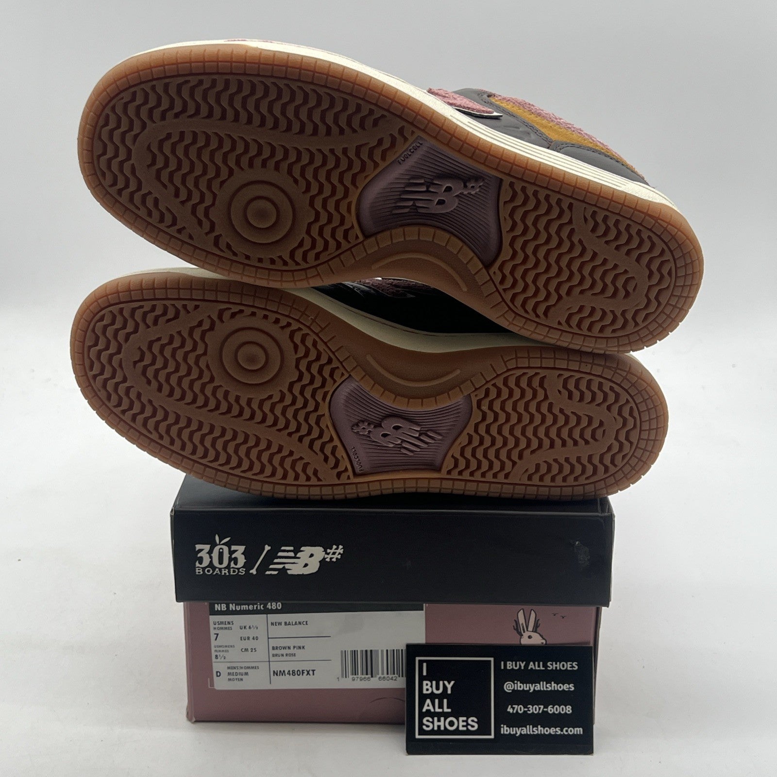 Size 7 - New Balance 303 Boards x Jeremy Fish x Numeric 480 Silly Pink Bunnies