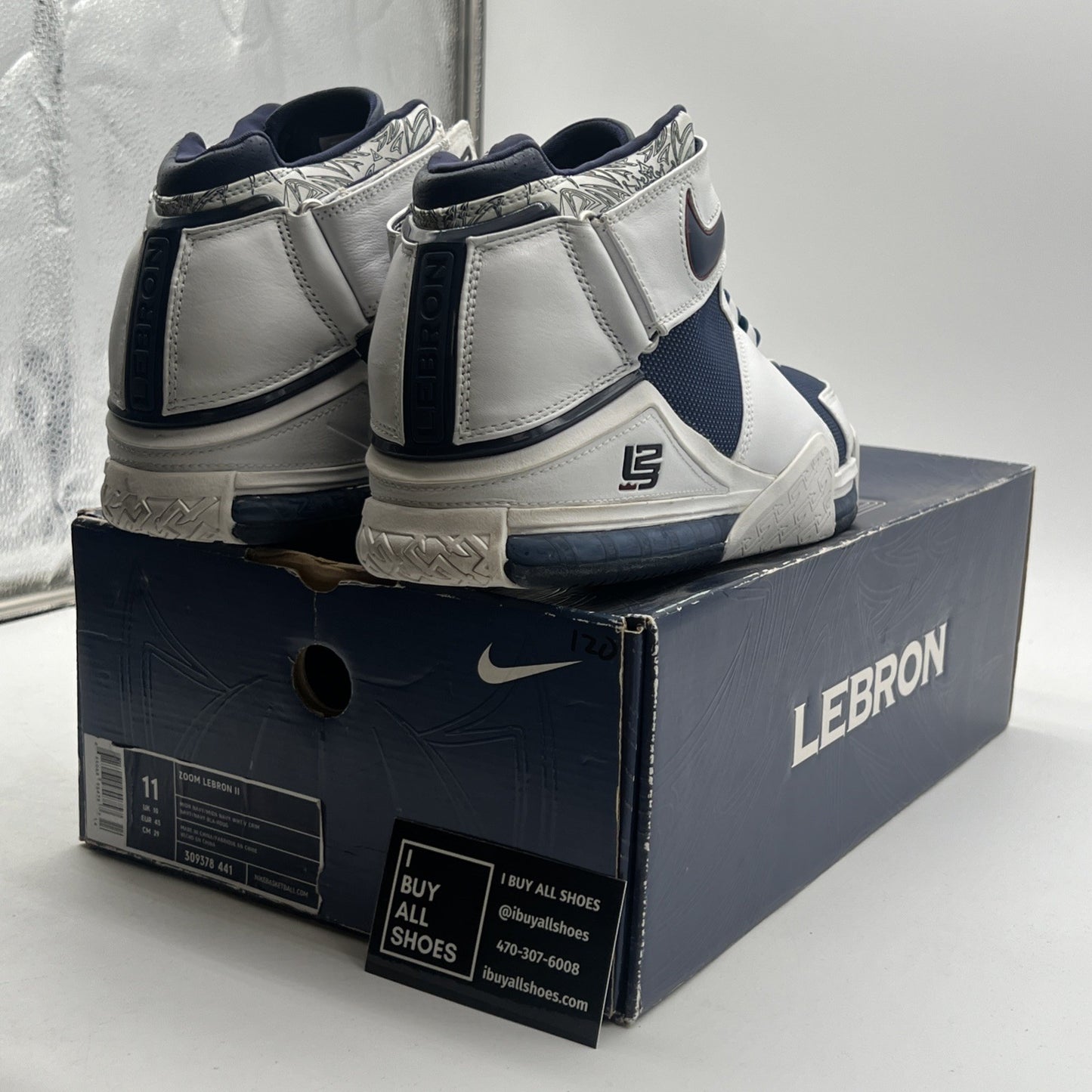 Size 11 - Nike Zoom LeBron 2 2004 USA (309378-441)