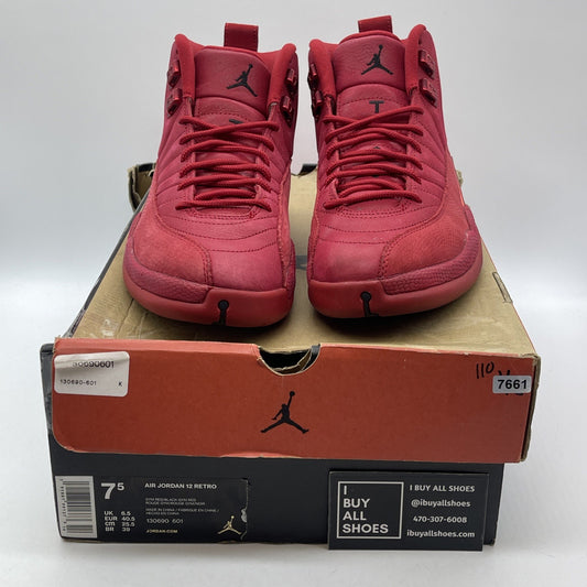 Size 7.5 - Air Jordan 12 Retro Gym Red Suede (130690-601)
