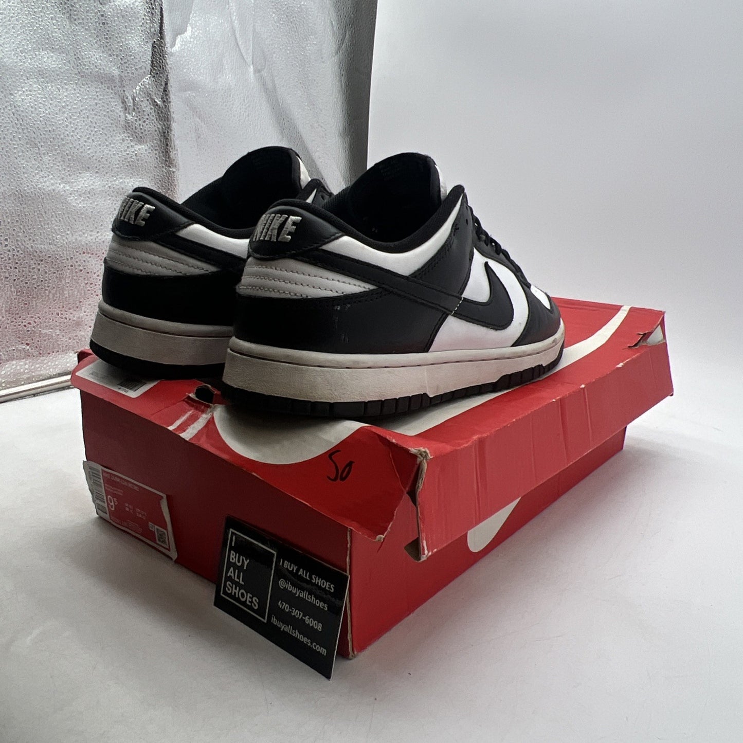 Size 9.5 - Nike Dunk Low Black White (DD1391-100)