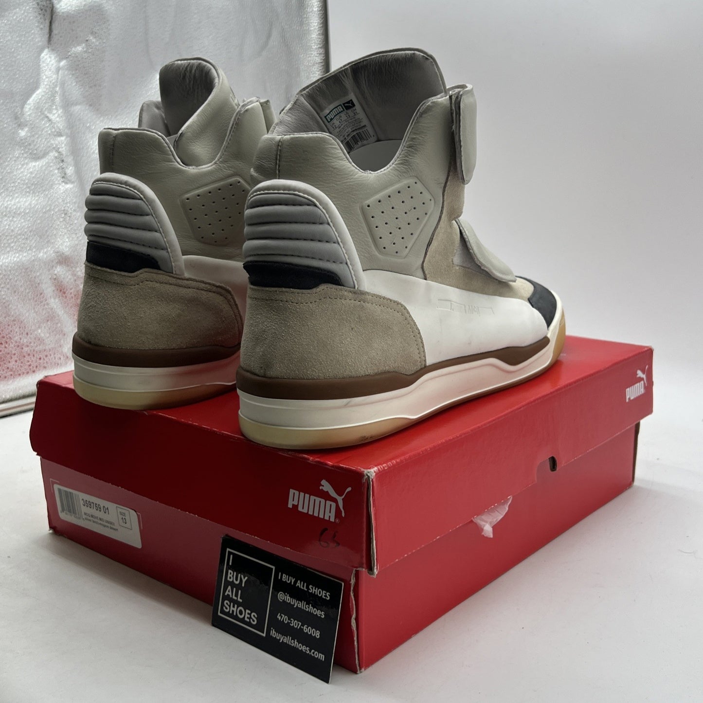 Size 13 - PUMA Move Mid x Alexander McQueen Silver Birch/Mojave Desert