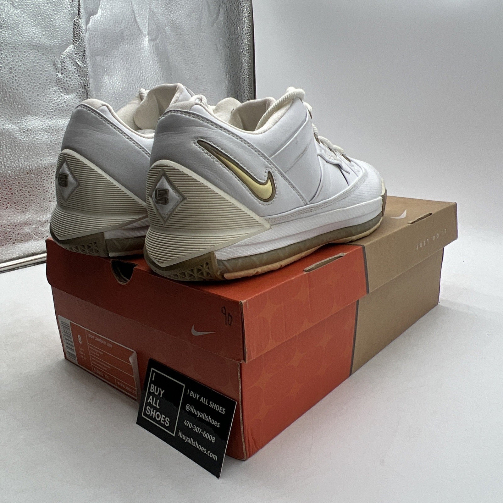 Size 8 - Nike Zoom LeBron 3 Low White (314010-111)
