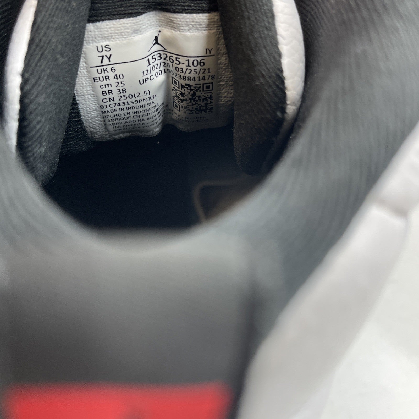 Size 7Y - Air Jordan 12 Retro Twist White Red Leather (153265-106)