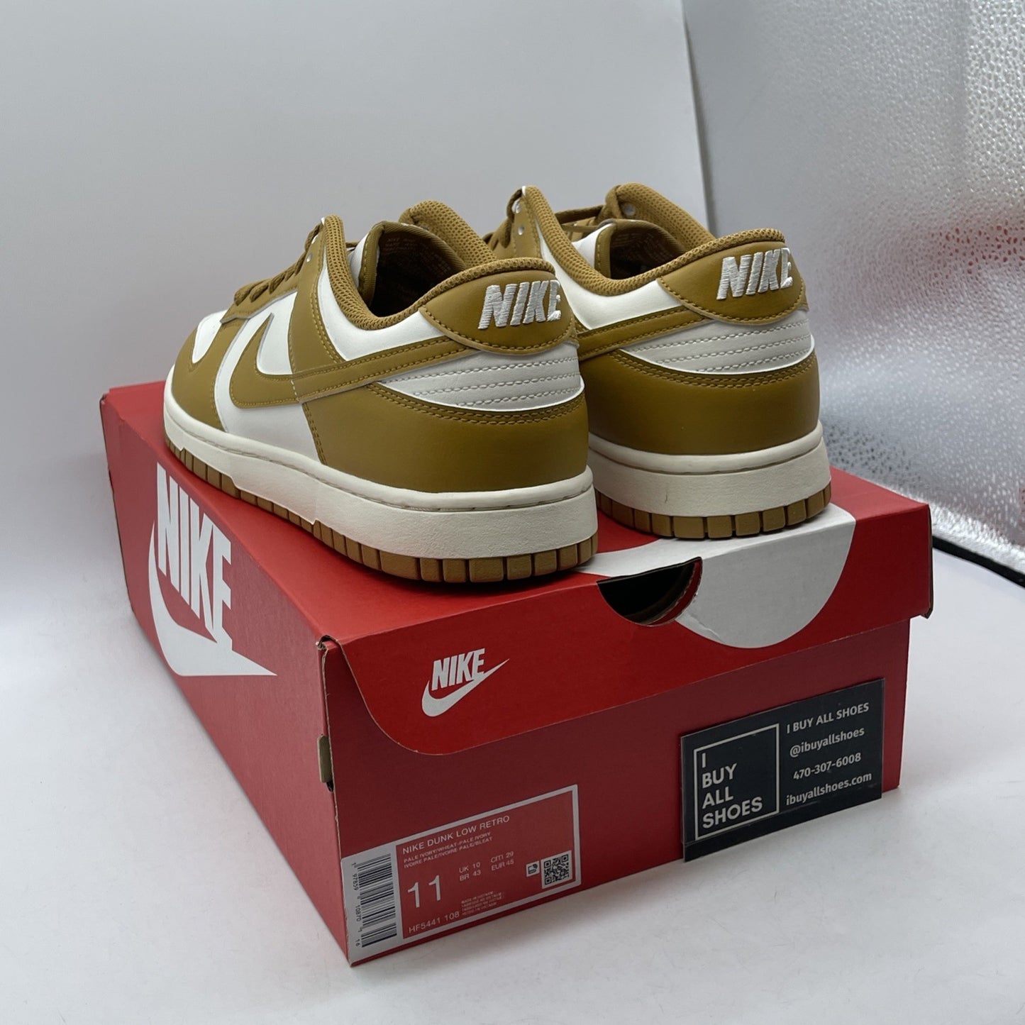 Size 11 - Nike Dunk Low Wheat Brown White Leather (HF5441-108)