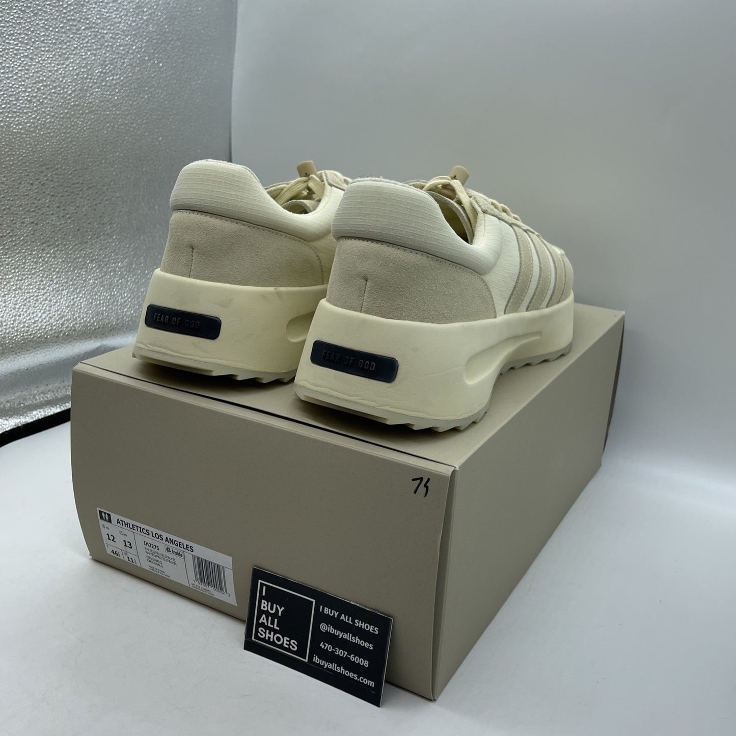 Size 12 - adidas Fear of God Athletics x Los Angeles Runner Pale Yellow (IH2275)
