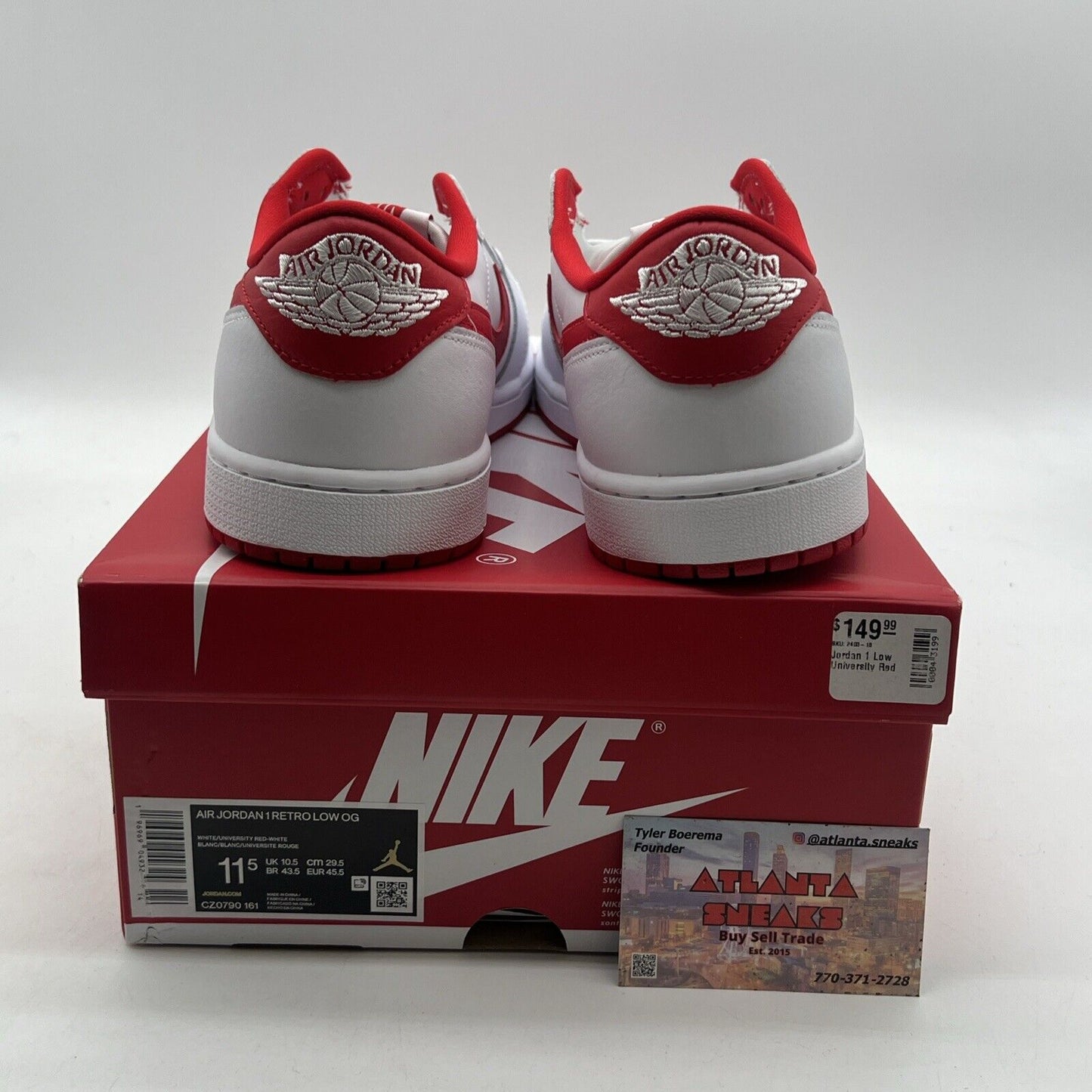 Size 11.5 - Air Jordan 1 Retro OG Low University Red (CZ0790-161)