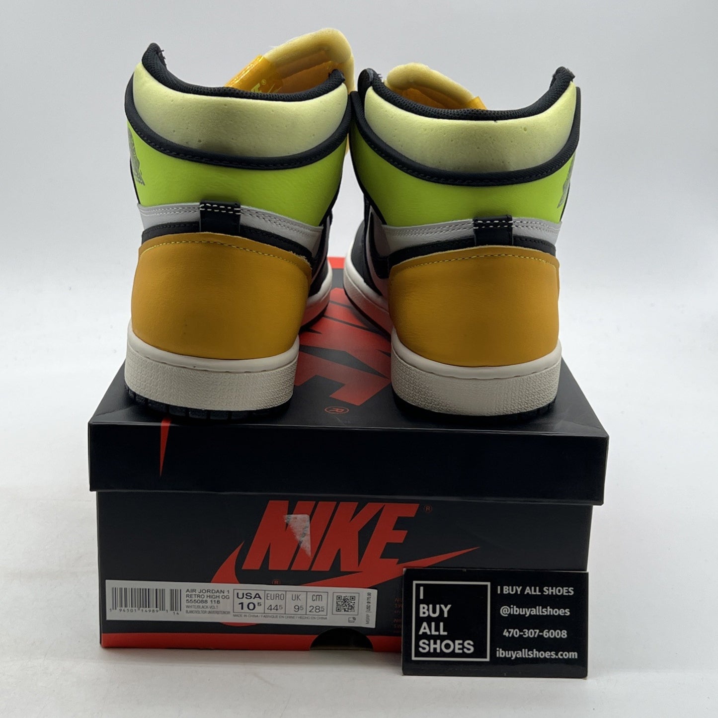 Size 10.5 - Air Jordan 1 Retro High OG Volt (555088-118)