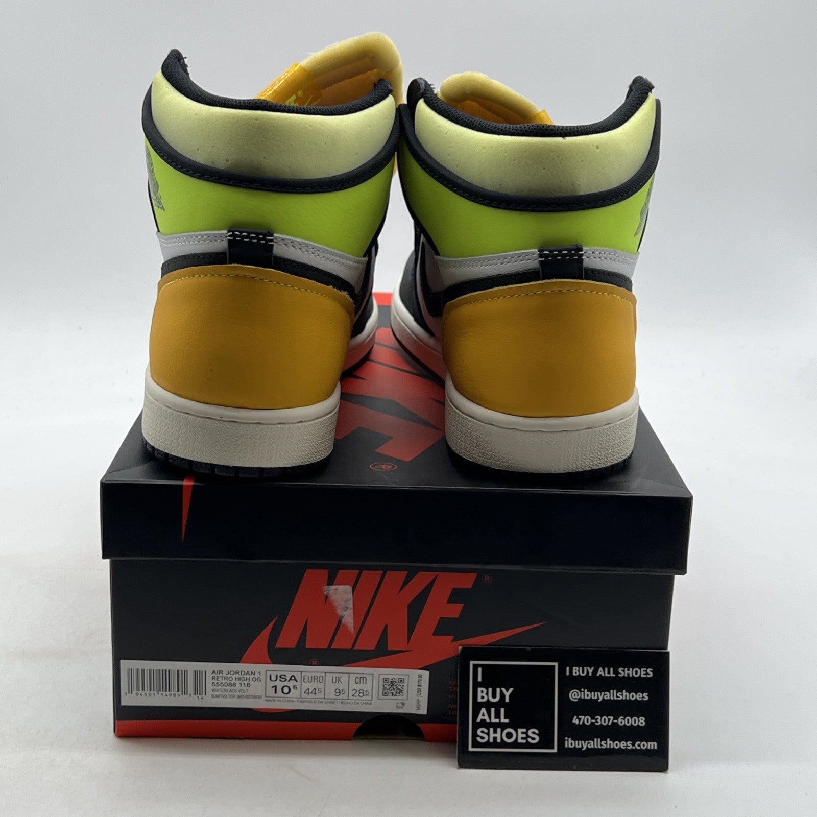 Size 10.5 - Air Jordan 1 Retro High OG Volt (555088-118)
