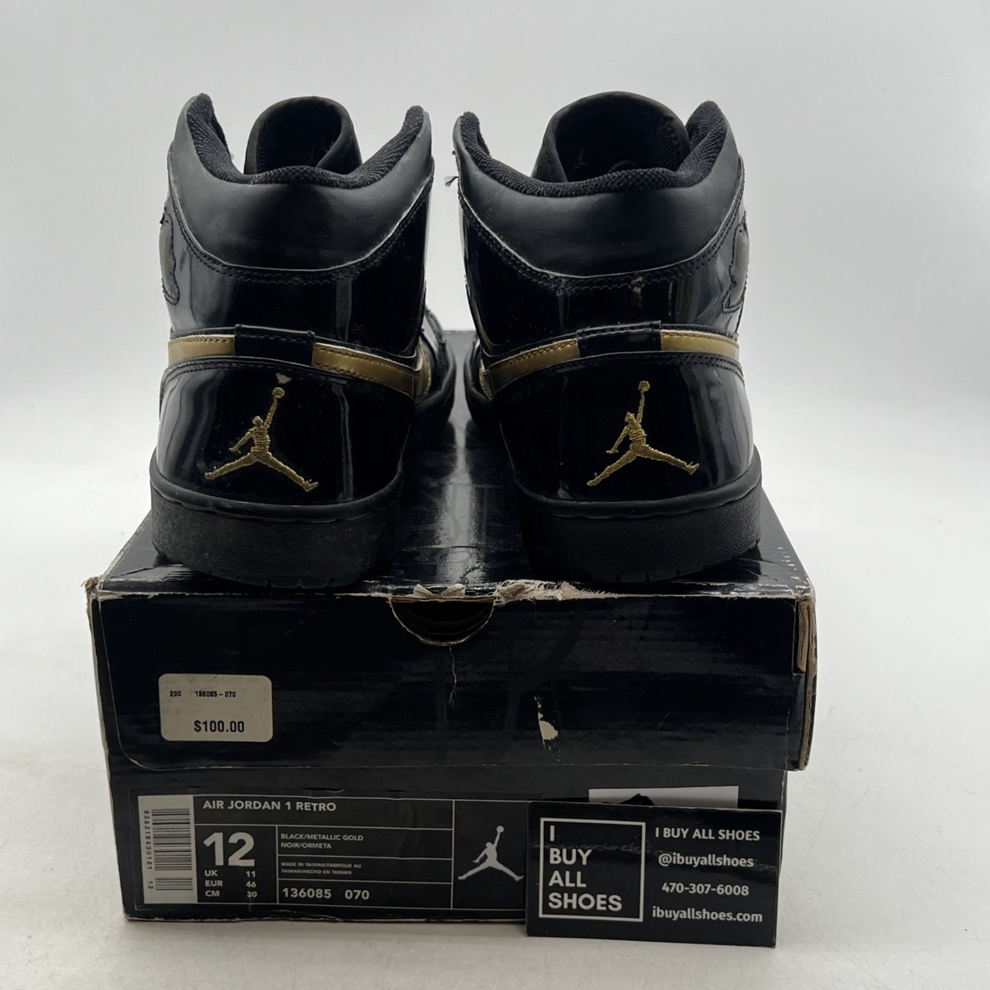 Size 12 - Air Jordan 1 Retro PL 2003 Metallic Gold (136085-070)
