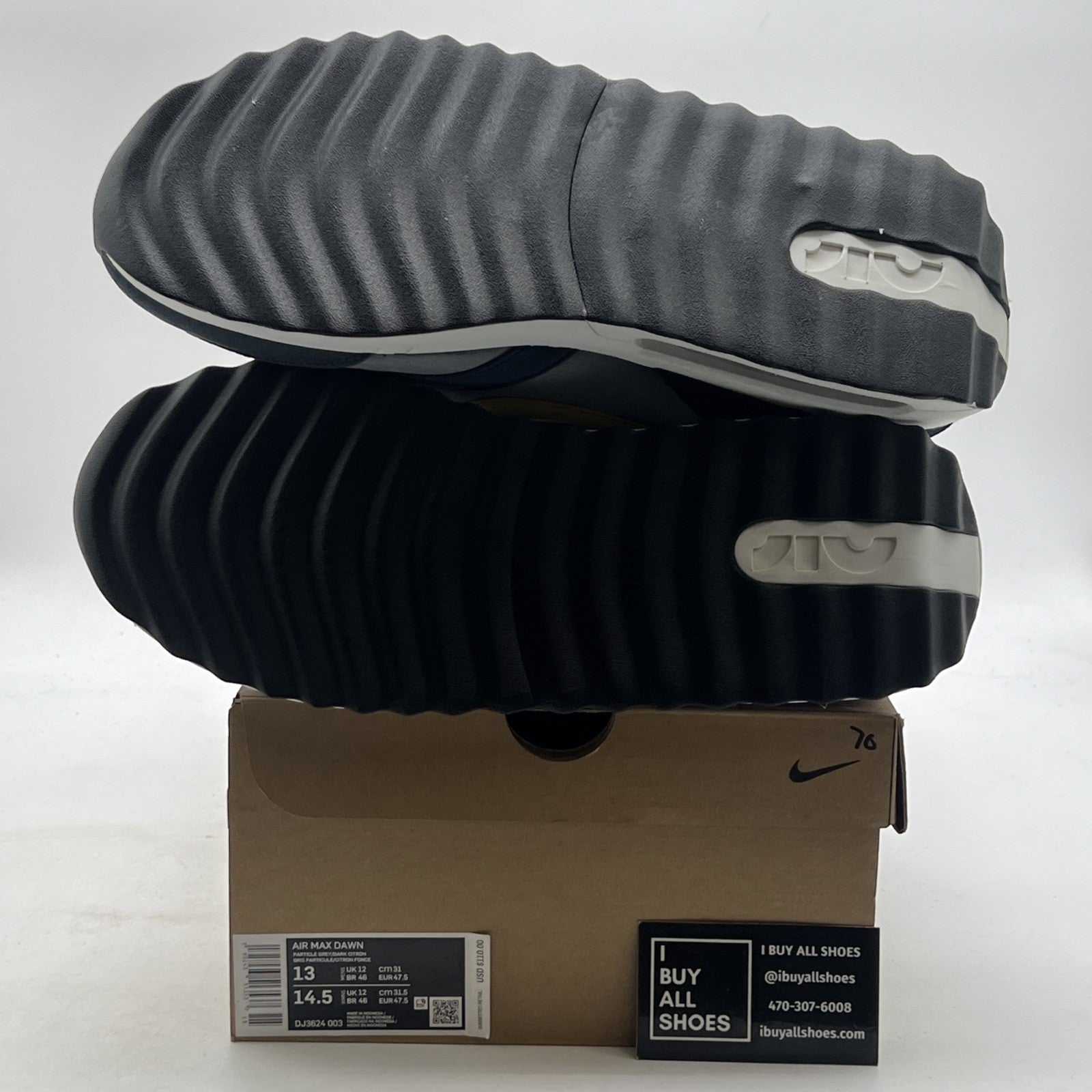 Size 13 - Nike Air Max Dawn Particle Grey Dark Citron (DJ3624-003)