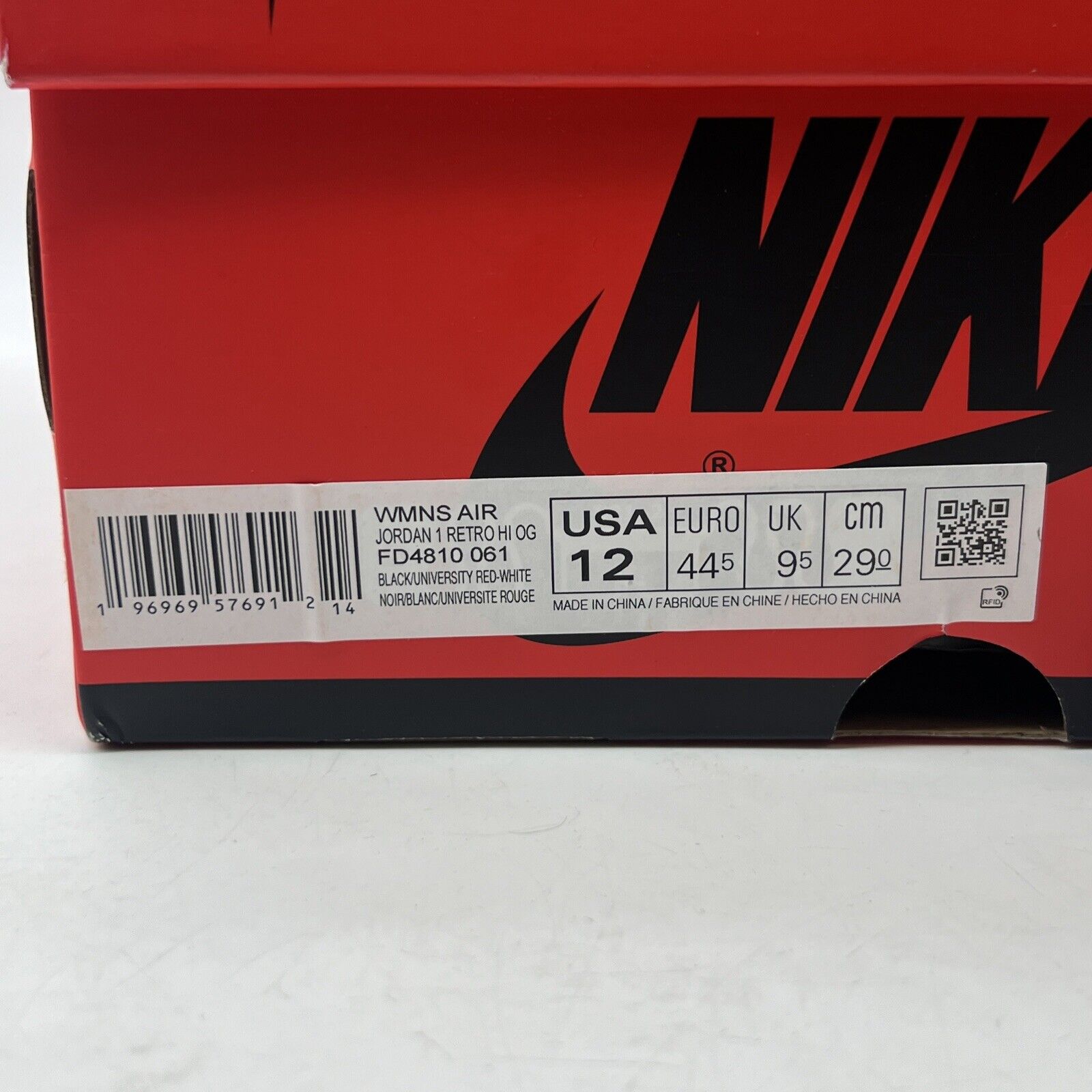 Size 12 - Air Jordan 1 Retro OG 2023 High Satin Bred W Black White (FD4810-061)