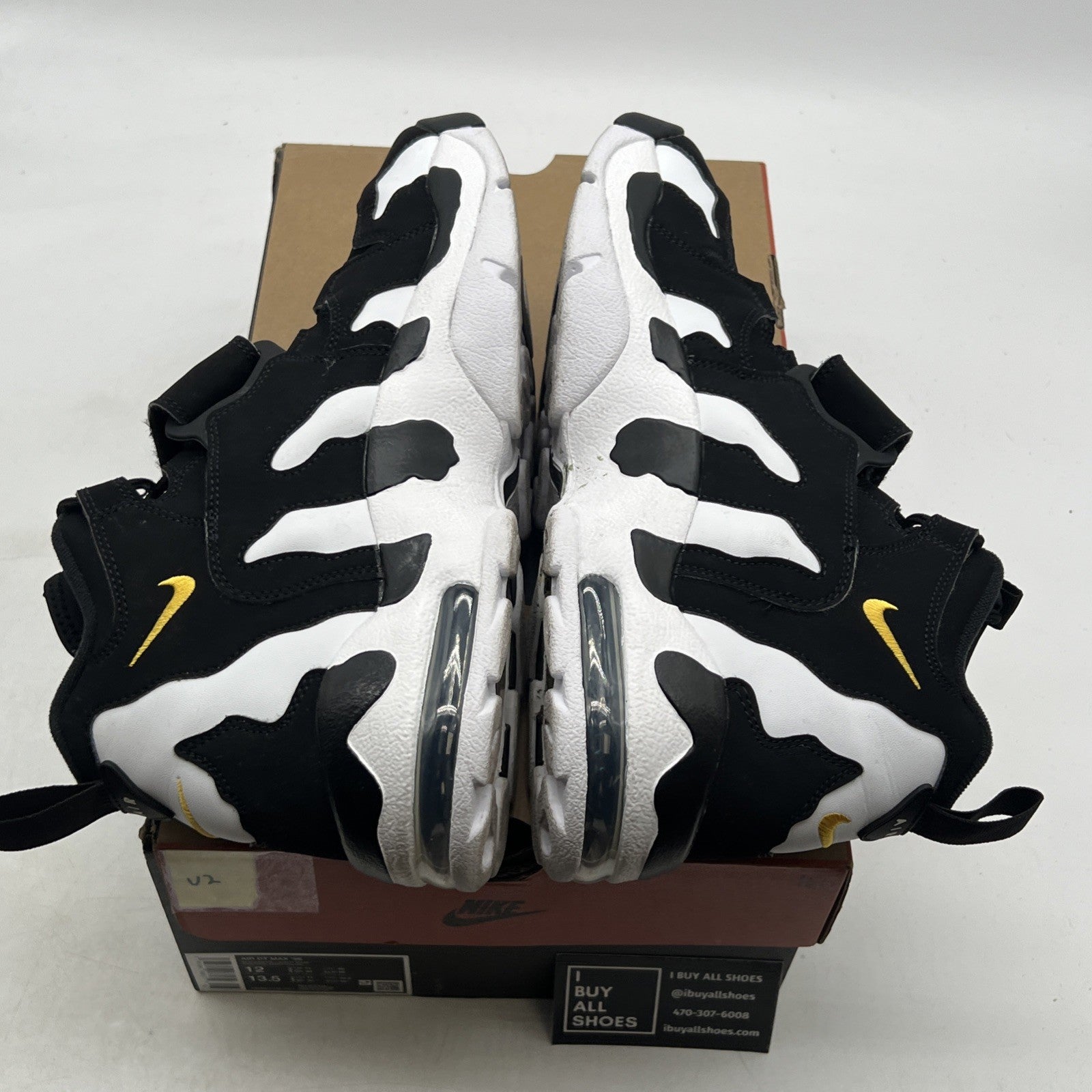 Size 12 -  Air Dt Max ‘96 Black White 2024 Yellow Suede Leather  (HM8249-001)