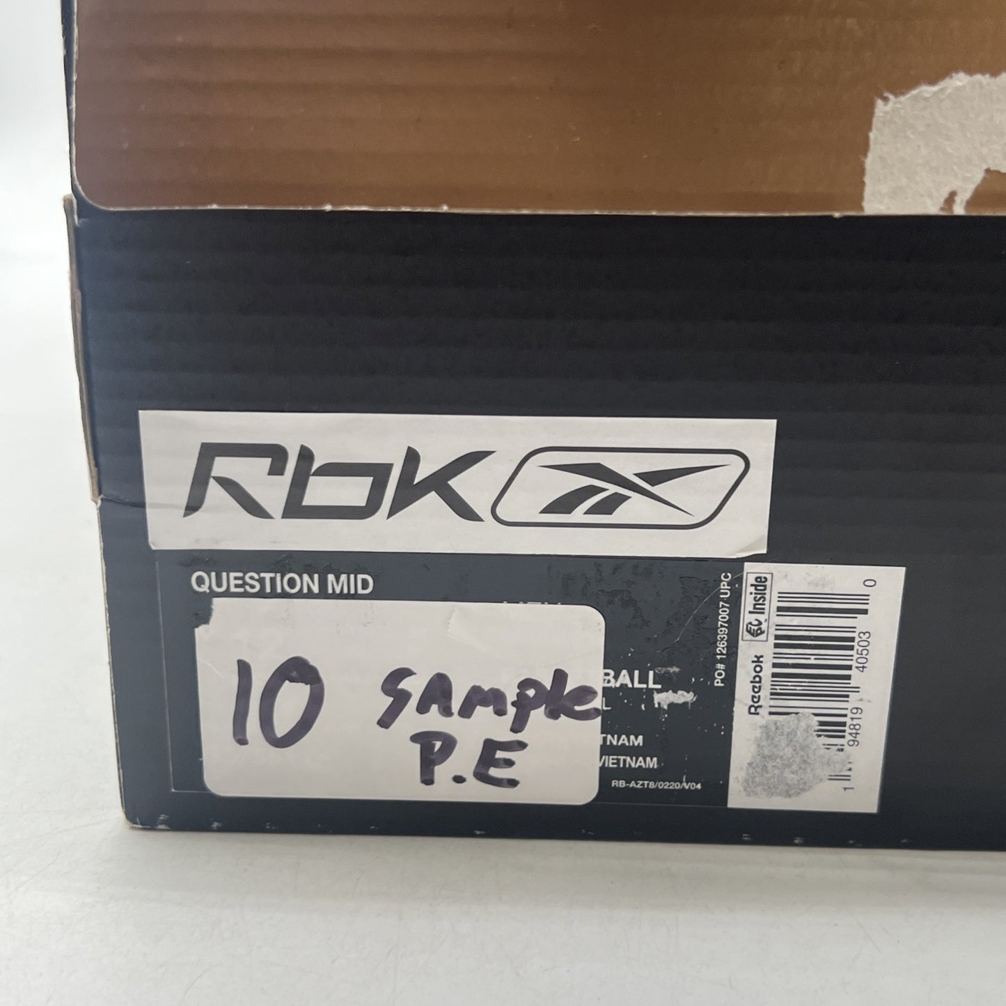 Size 10 - Reebok Question Mid Sample , Purple Grey (BB0216)