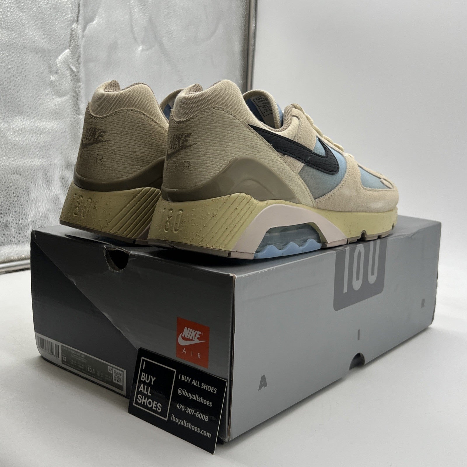 Size 12 - Nike Air Max 180 Light Khaki Psychic Blue (HJ6282-200)