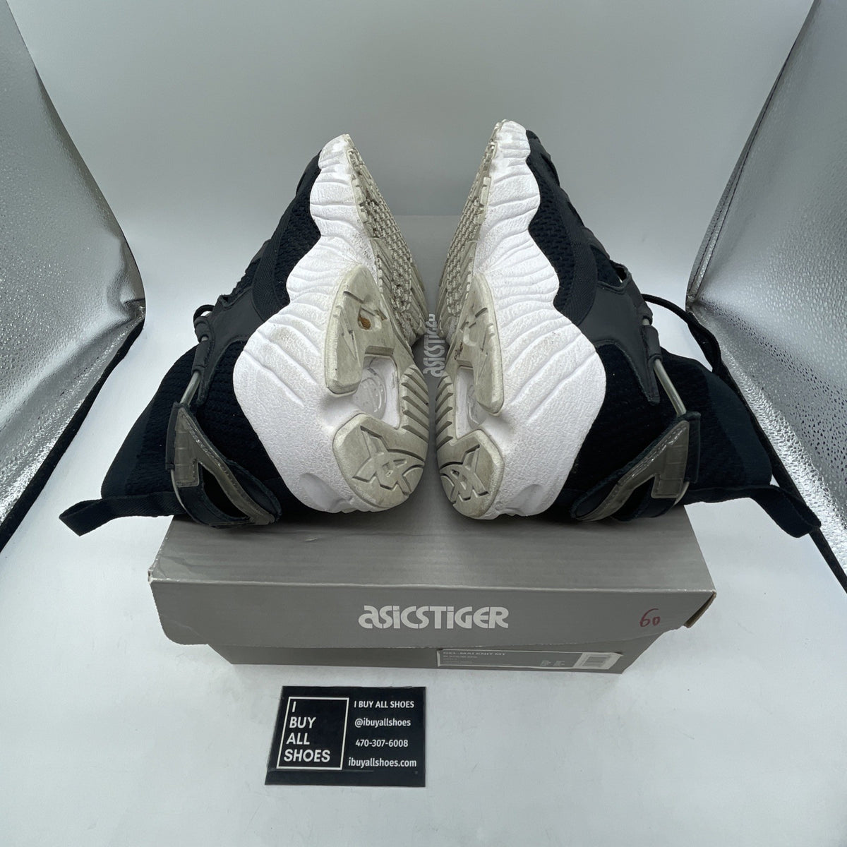 Size 11.5 - Asics Gel Kayano Trainer Knit Black White (H8G4N)