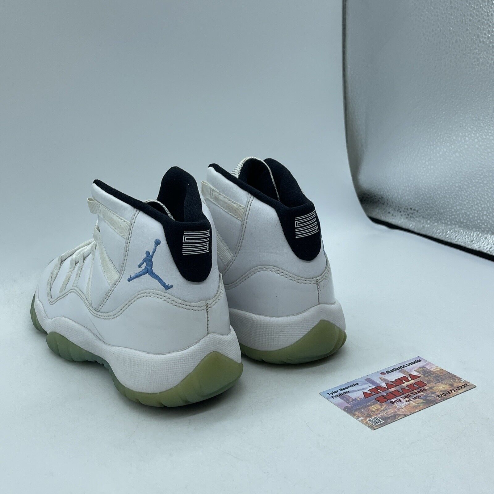 Size 4Y - Nike Air Jordan 11 Retro Legend Blue GS White Leather (378038-117)