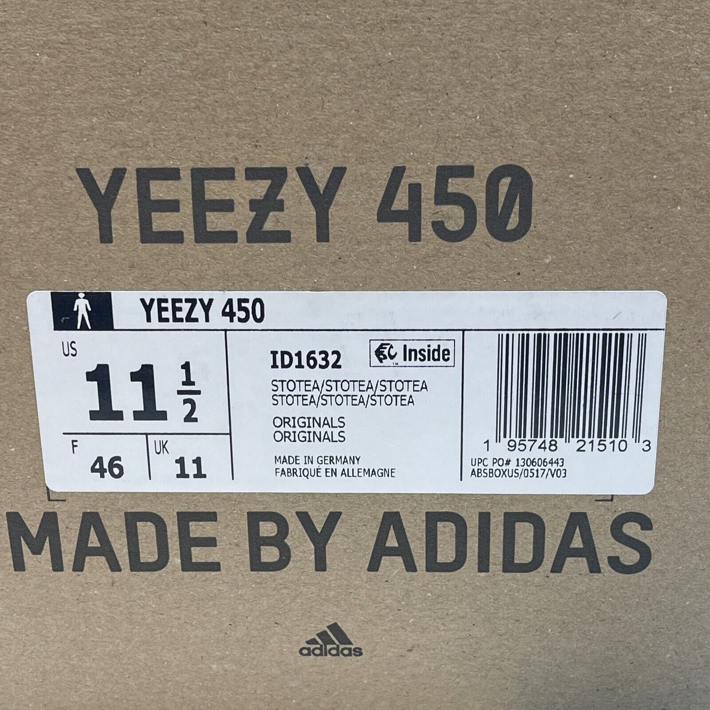 Size 11.5 - Adidas Yeezy 460 Stone Teal Grey (ID1632)