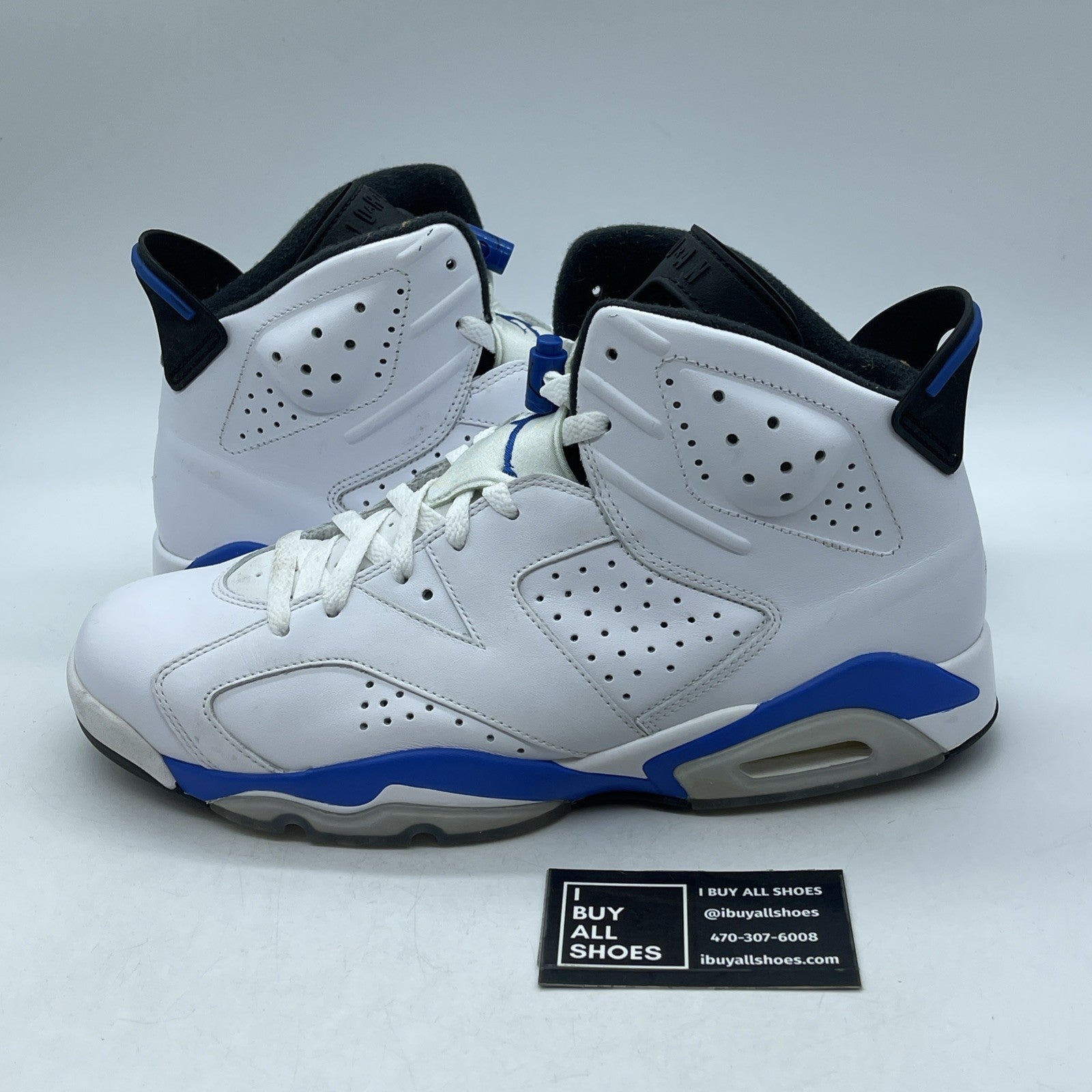 Size 11.5 - Air Jordan 6 Retro 2014 Sport Blue (384664-107)