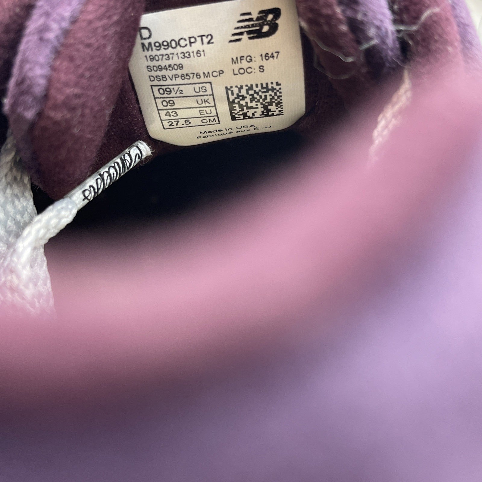 Size 9.5 - New Balance Concepts x 990v2 Made in USA Tyrian Purple (M990CPT2)